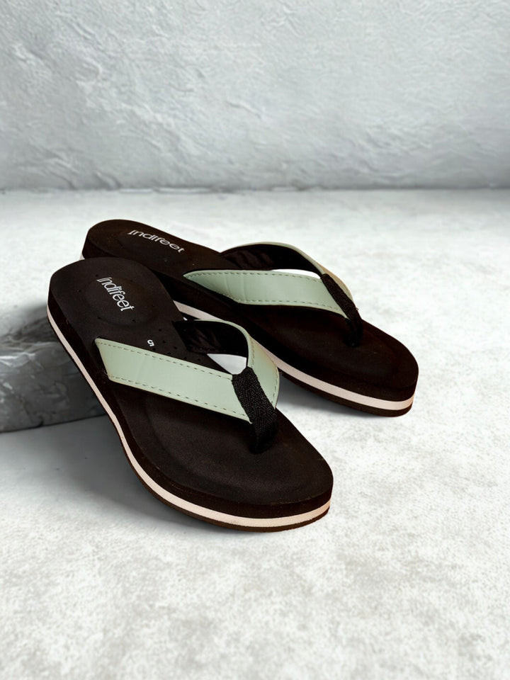 Green Orthopedic Medical Slippers with extra cushion - Indifeet