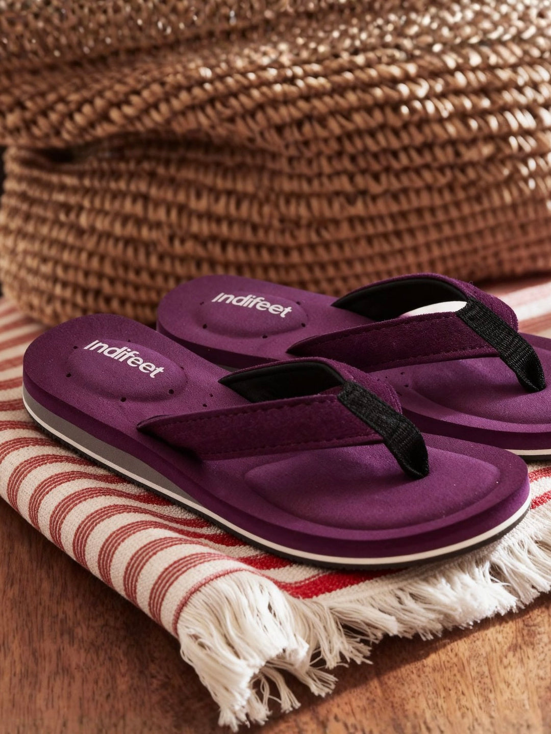 Dark purple Orthopedic Slippers with extra cushion