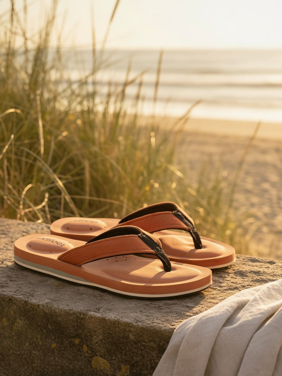 Orange Orthopedic Slippers with extra cushion