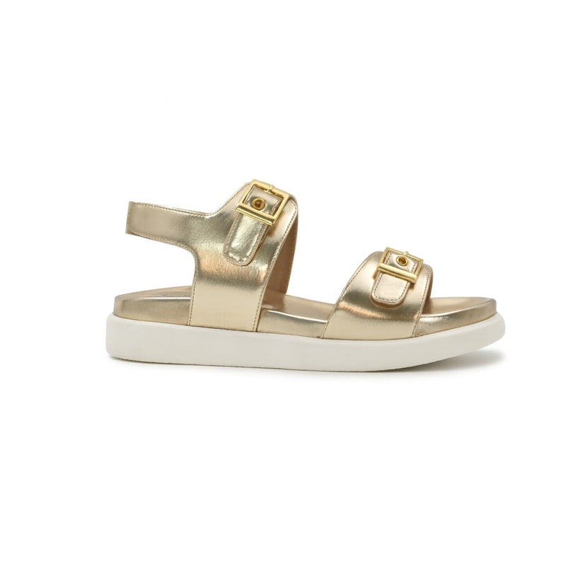 Gold Buckle Platform Sandals
