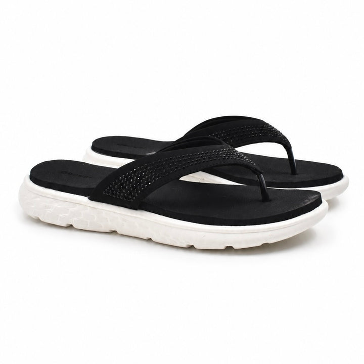 Black Studded Comfort Slippers Indifeet x Groway