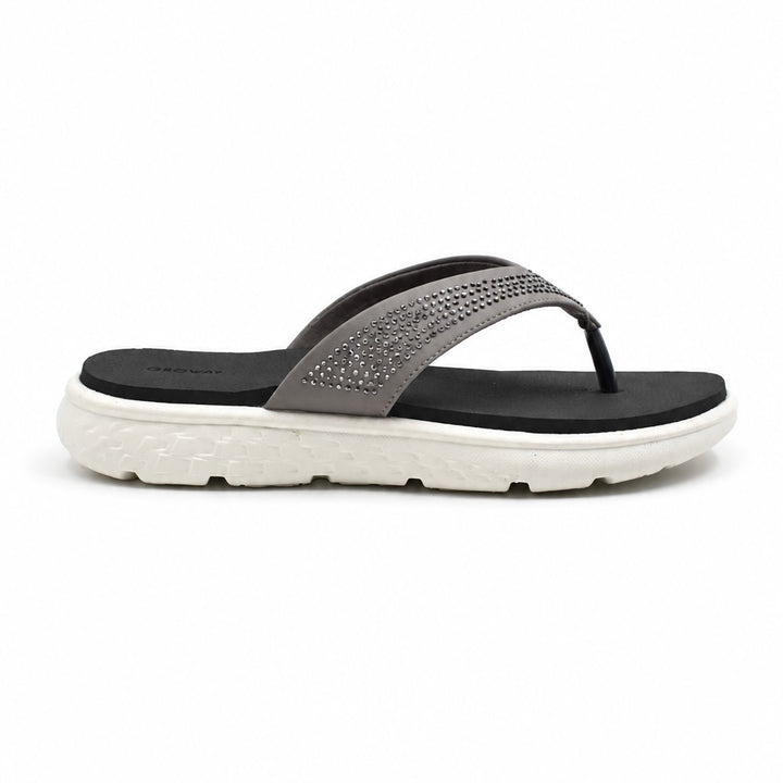 Grey Studded Comfort Slippers Indifeet x Groway