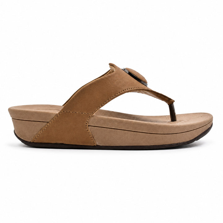 Brown Women Wedge Heel Sandals Indifeet x Groway