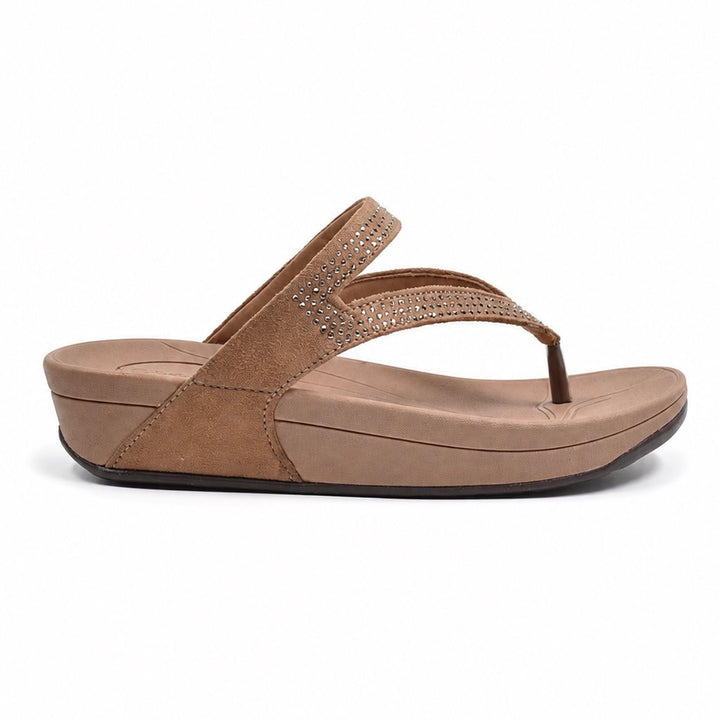 Brown Women Wedge Heel Sandals Indifeet x Groway