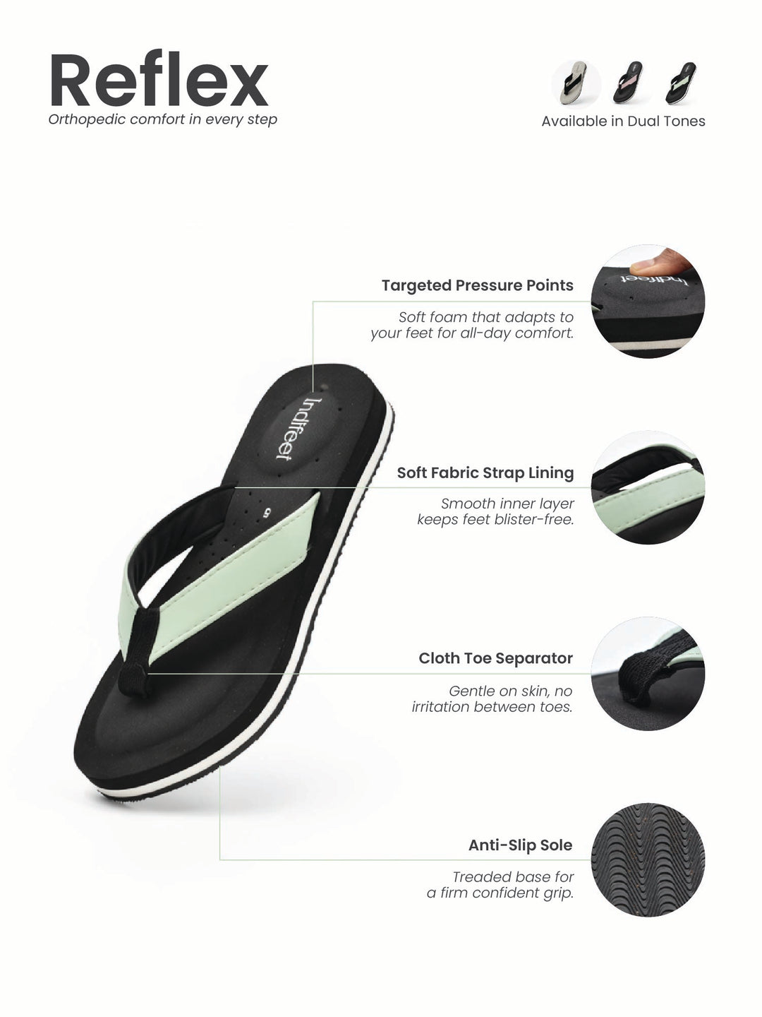 Grey Orthopedic Medical Slippers with extra cushion