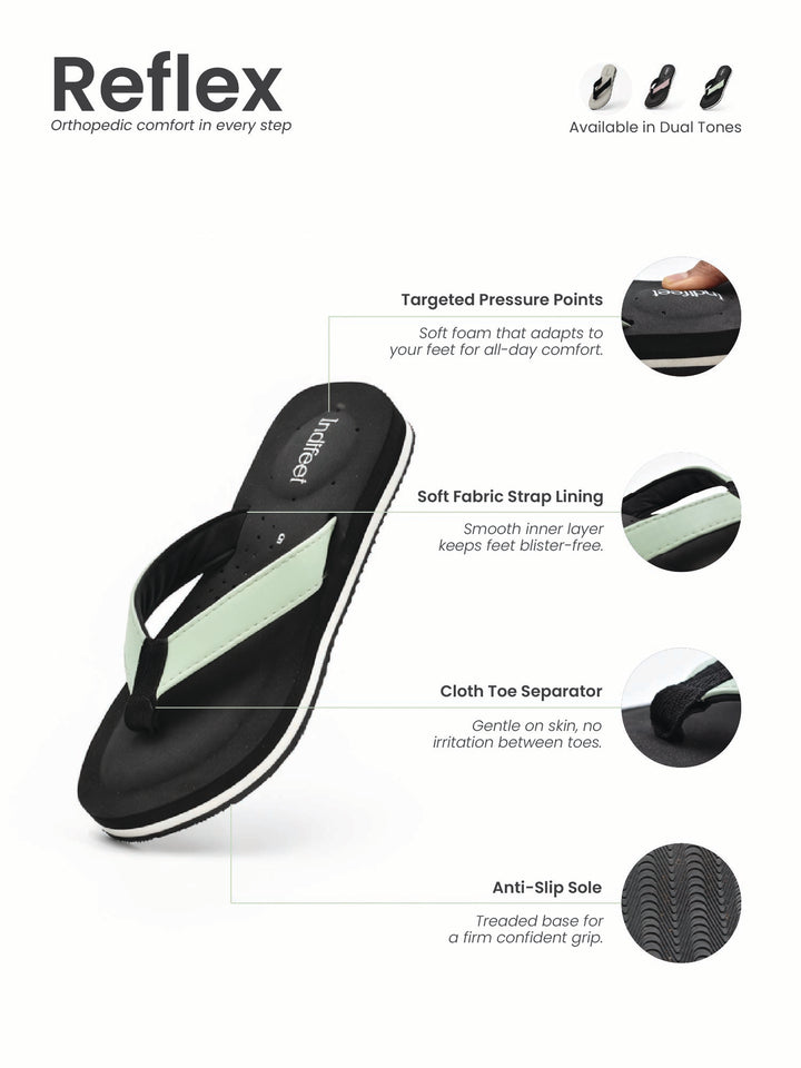 Grey Orthopedic Medical Slippers with extra cushion