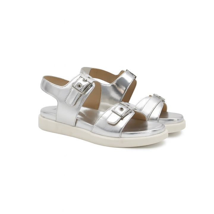 Silver Buckle Platform Sandals