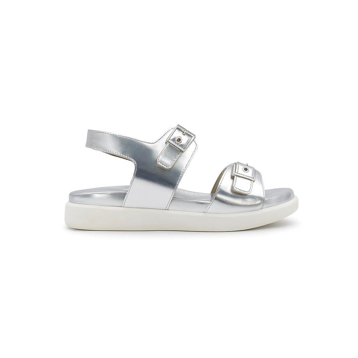 Silver Buckle Platform Sandals