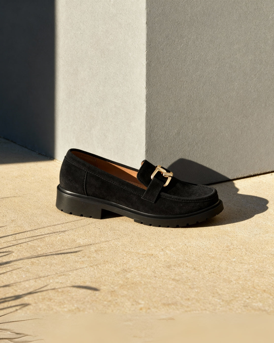 Formal Suede Black Ballerina Shoe